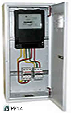 Шкаф учёта в сетях для переменного тока 50 Гц и напряжением 220 В для дома