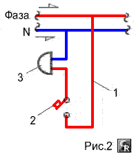 Схема подключения электрического звонка на входе