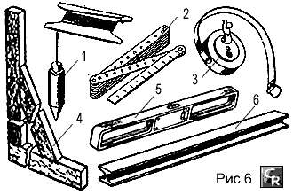 Контрольно-измерительные инструменты каменщика