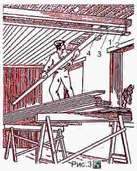 Подшивной потолок из доски "вагонки" по деревянным балкам перекрытия для гостиных столовых и спальных комнат