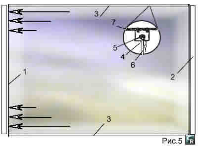 Схема фиксации багетных креплений продольных кромок натяжного потолка